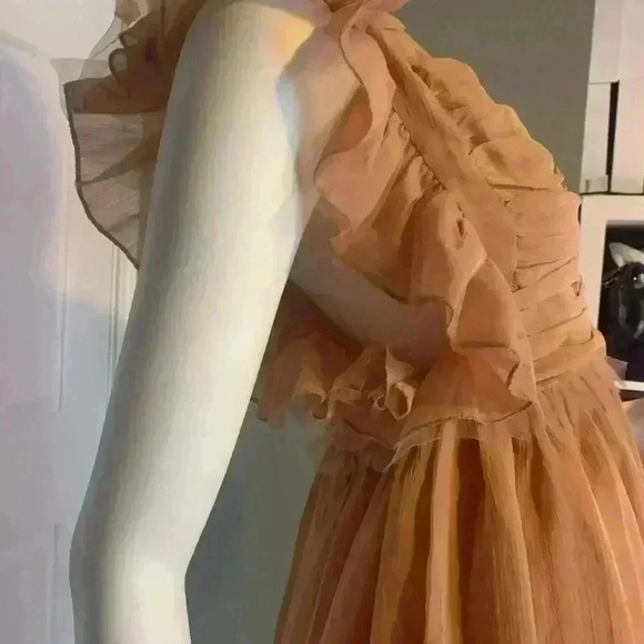 Akira Ritzy San Francisco Women Small Ruffle Lace Deep V Neck Romper - Picture 6 of 13